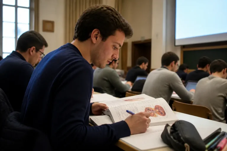 Étudiants en médecine apprenant combien d'années d'études pour être médecin généraliste en classe